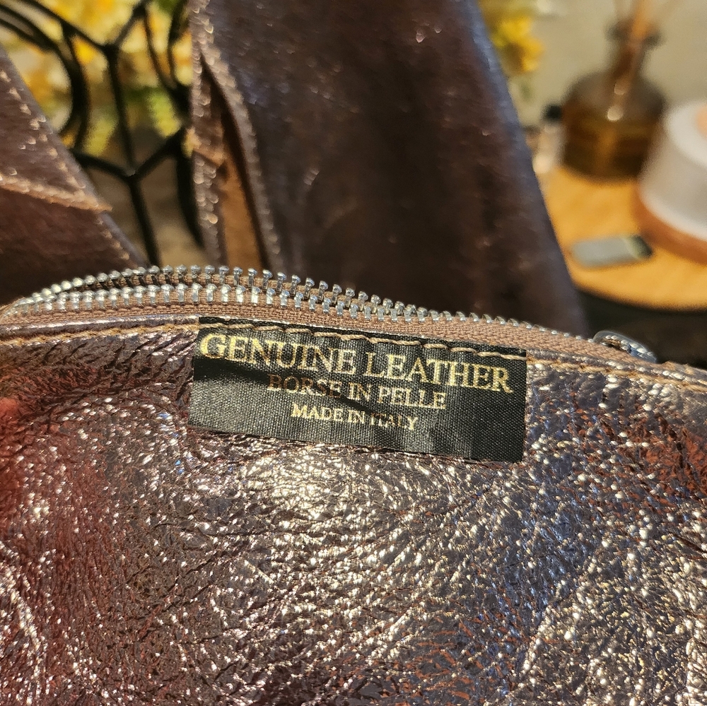 IRIDESCENT LEATHER BAG - Picture 3 of 7